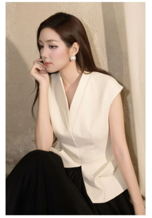 Cotton Office Peplum Top